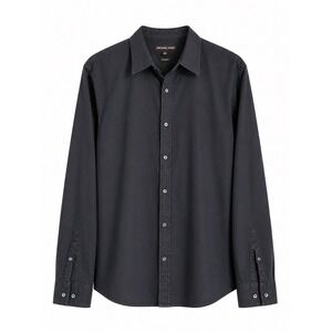 Michael Kors Men's Dark Charcoal Button-Front Dress Shirt XL